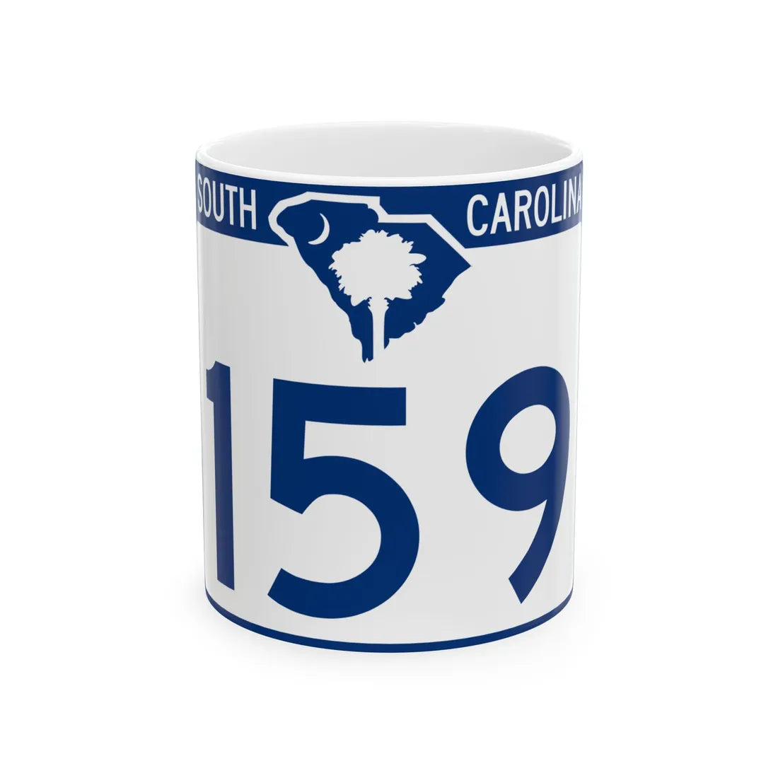 South Carolina 159 (South Carolina) (Road Sign) White Coffee Mug 11oz - Go Mug Yourself
