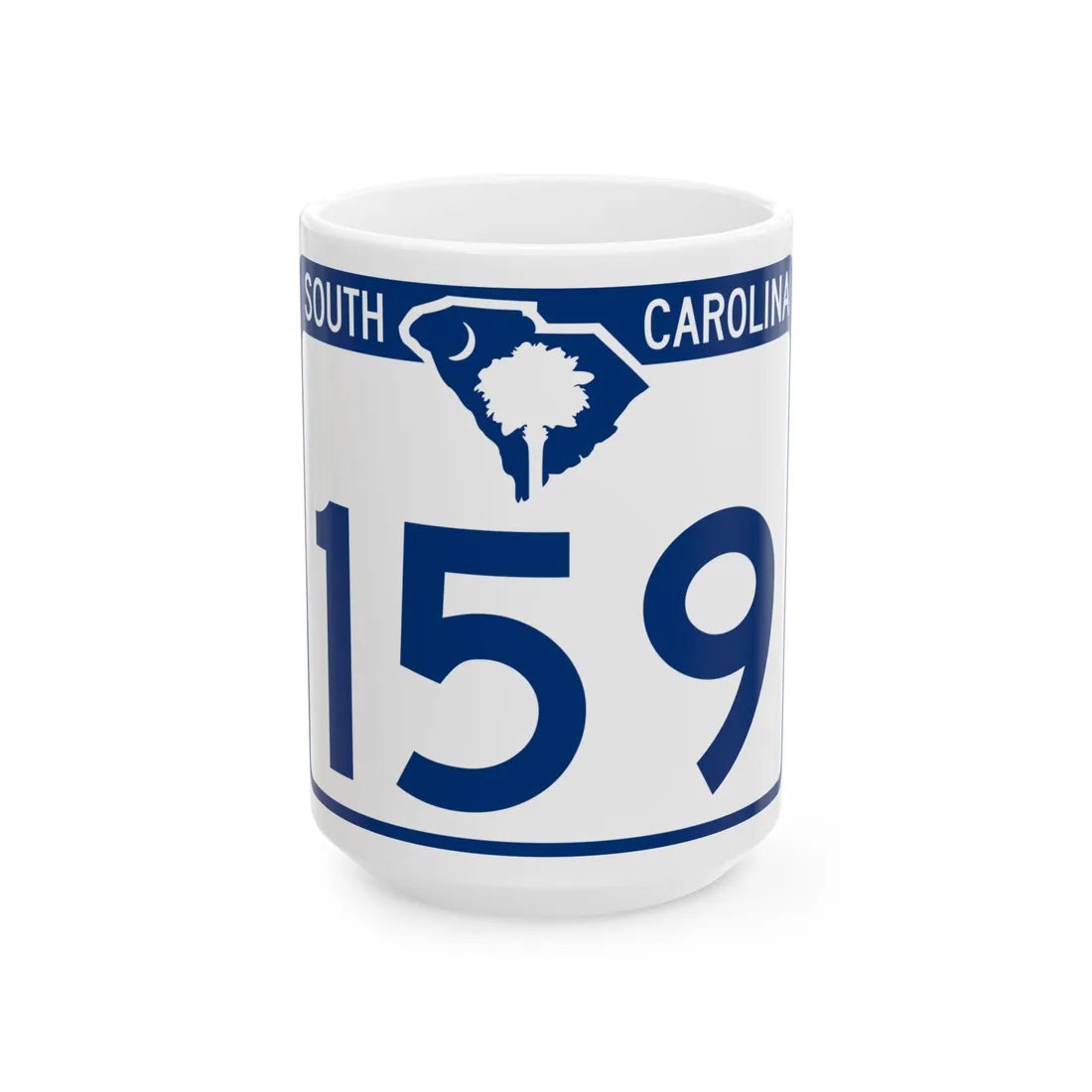 South Carolina 159 (South Carolina) (Road Sign) White Coffee Mug 15oz - Go Mug Yourself