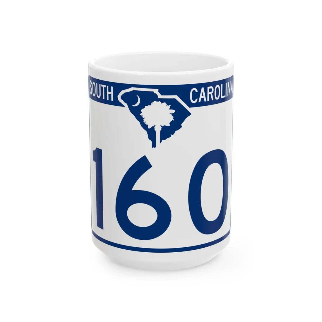 South Carolina 160 (South Carolina) (Road Sign) White Coffee Mug 15oz - Go Mug Yourself
