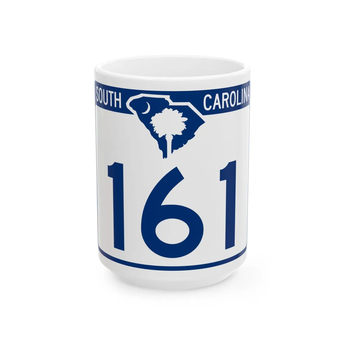 South Carolina 161 (South Carolina) (Road Sign) White Coffee Mug 15oz - Go Mug Yourself