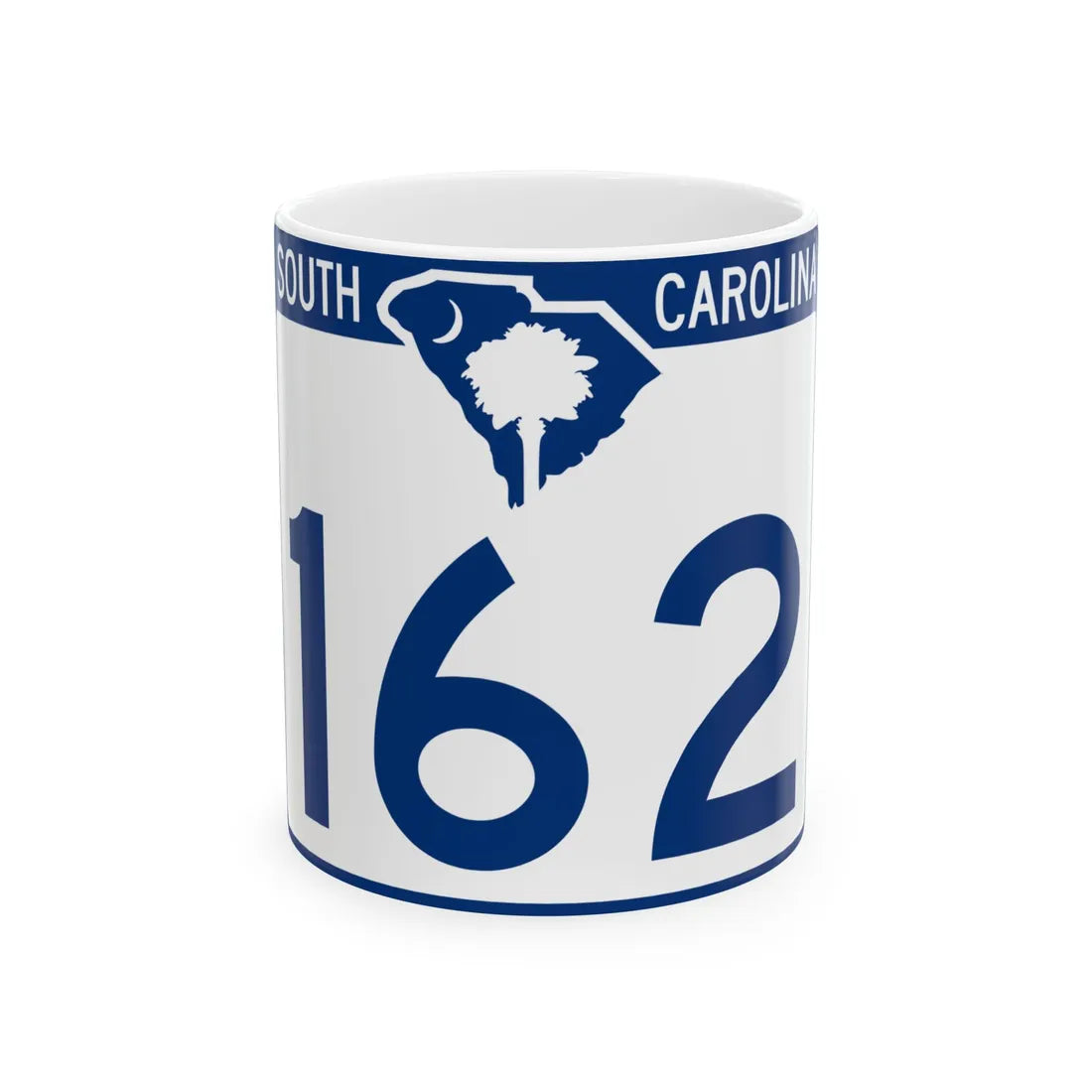 South Carolina 162 (South Carolina) (Road Sign) White Coffee Mug 11oz - Go Mug Yourself