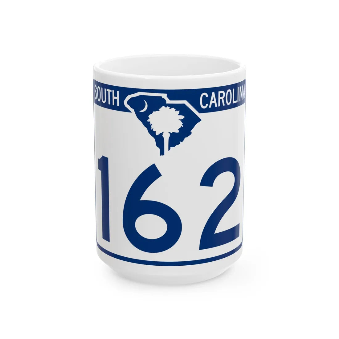 South Carolina 162 (South Carolina) (Road Sign) White Coffee Mug 15oz - Go Mug Yourself