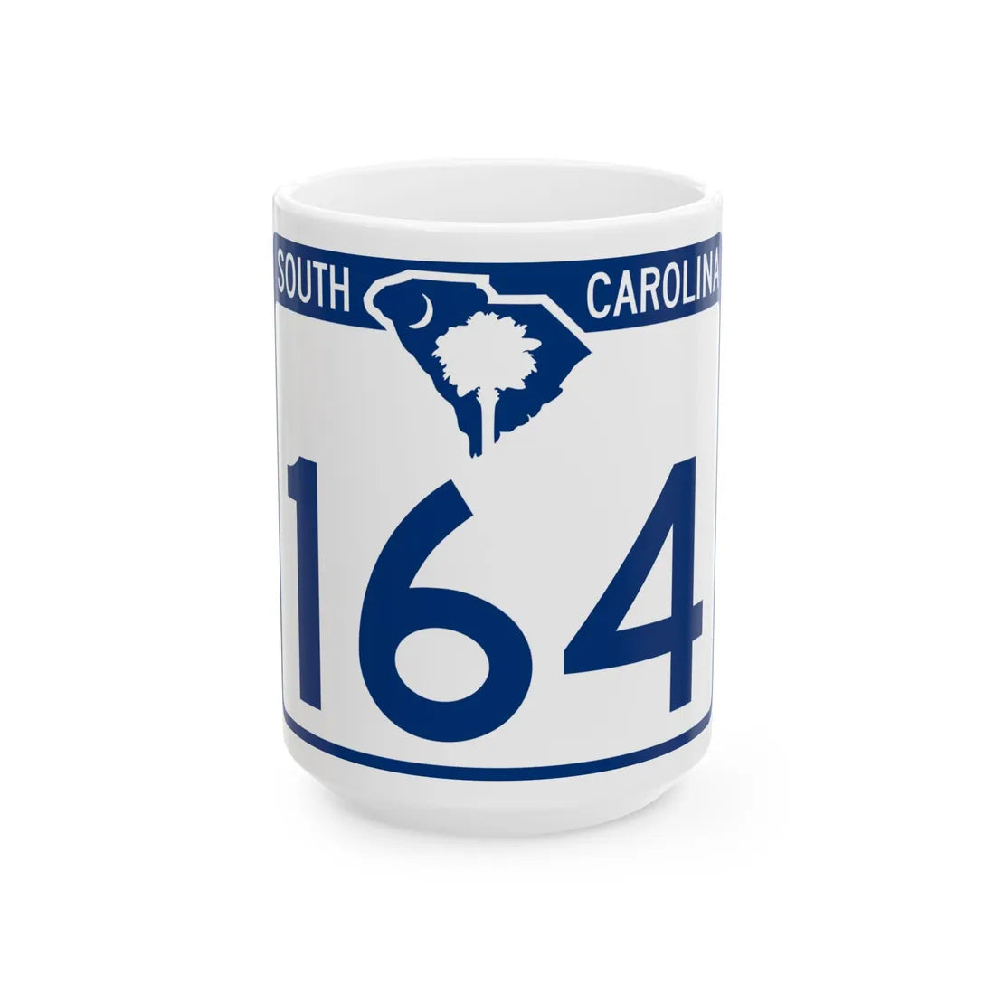 South Carolina 164 (South Carolina) (Road Sign) White Coffee Mug 15oz - Go Mug Yourself