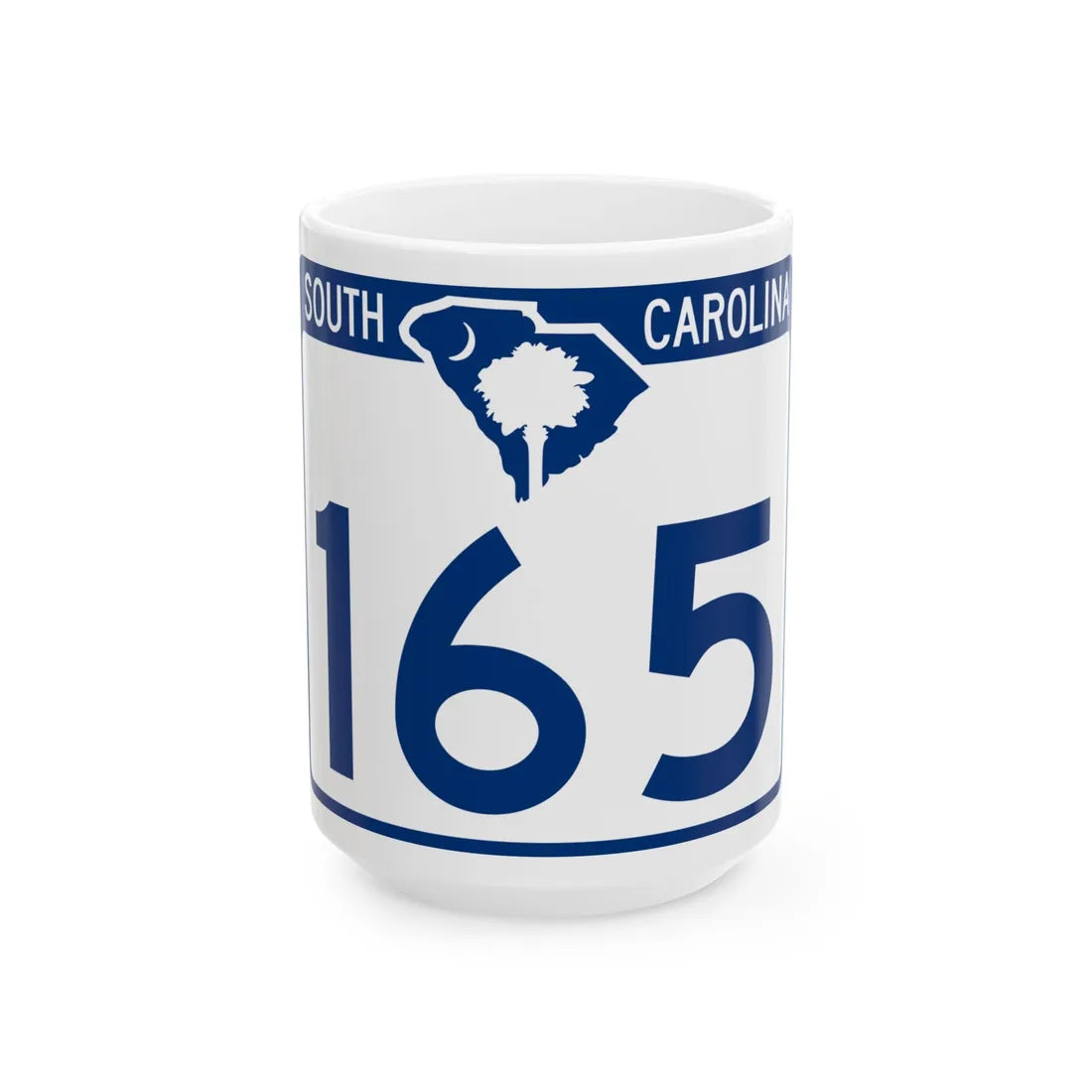 South Carolina 165 (South Carolina) (Road Sign) White Coffee Mug 15oz - Go Mug Yourself