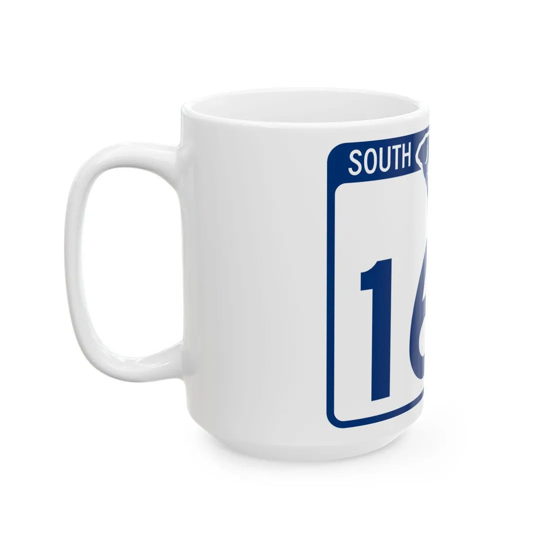 South Carolina 166 (South Carolina) (Road Sign) White Coffee Mug - Go Mug Yourself
