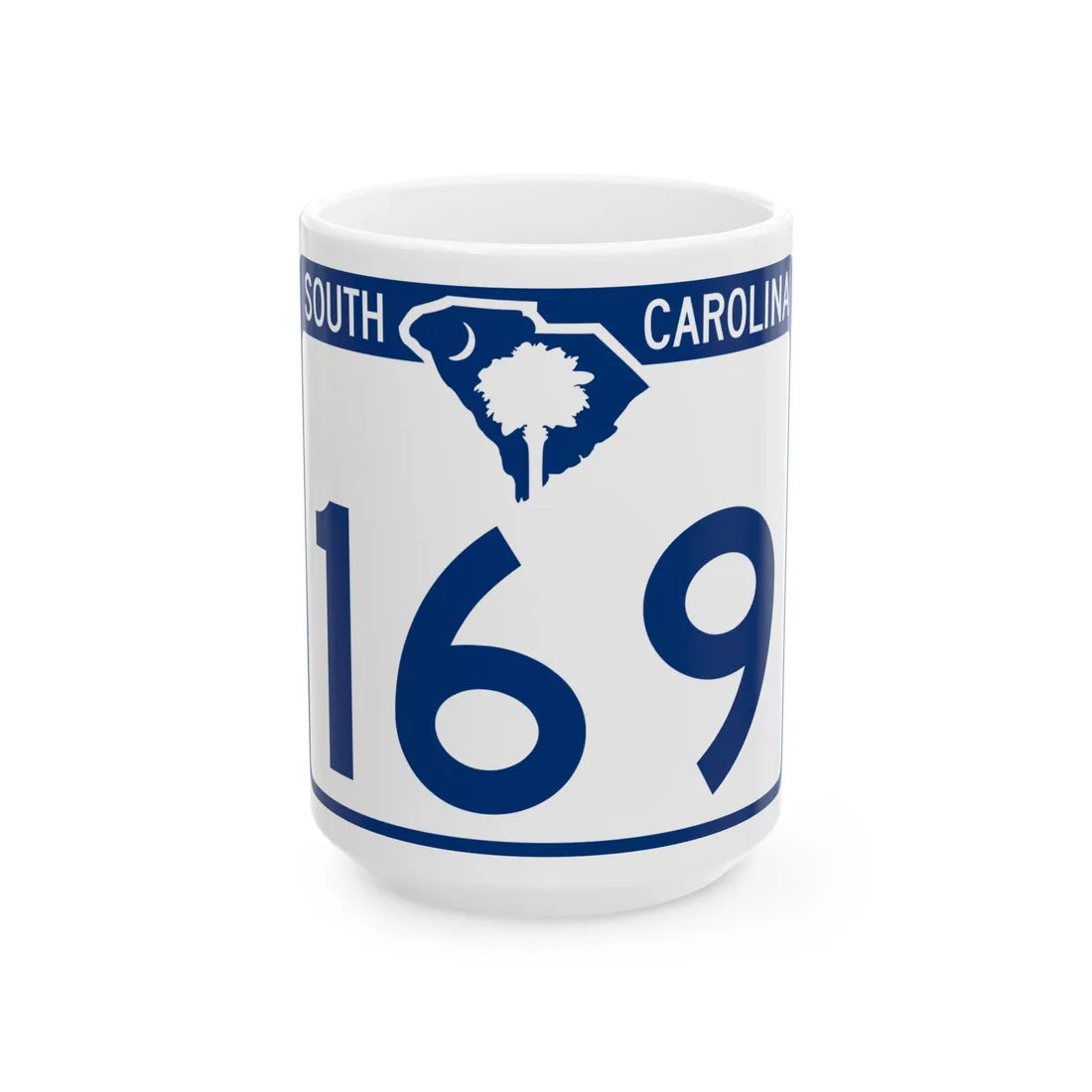 South Carolina 169 (South Carolina) (Road Sign) White Coffee Mug 15oz - Go Mug Yourself
