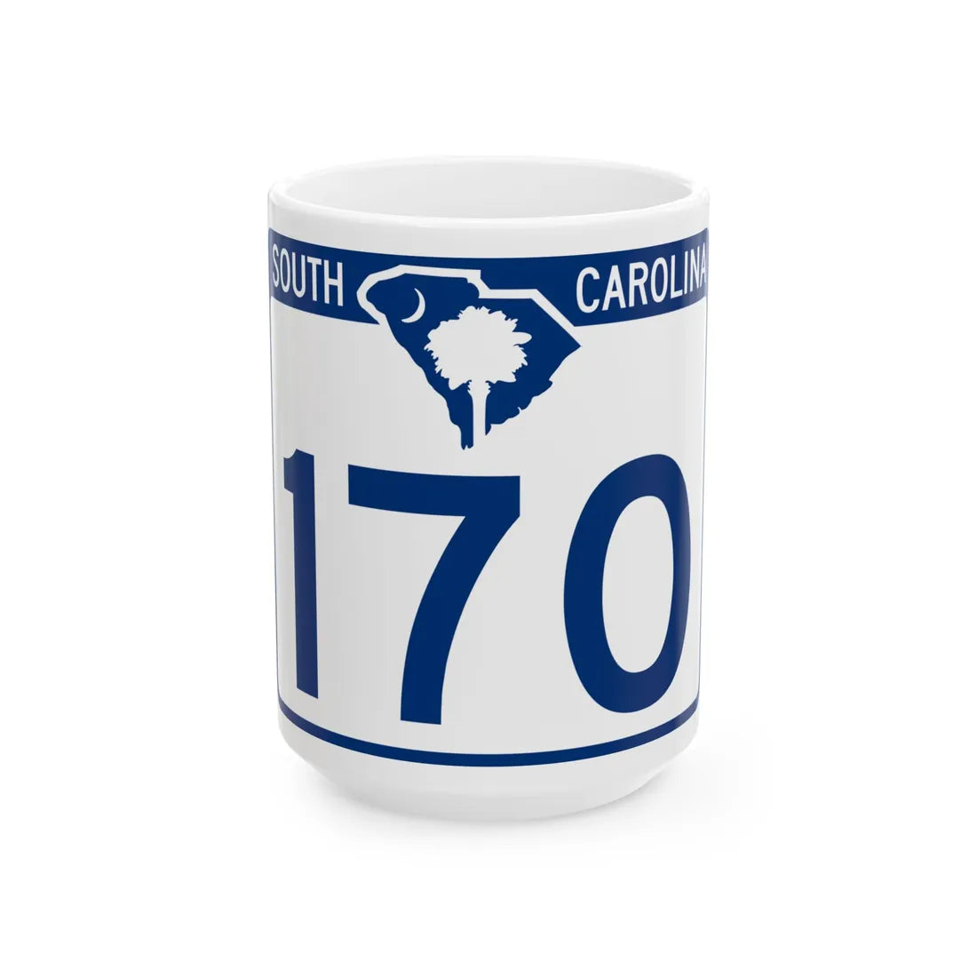South Carolina 170 (South Carolina) (Road Sign) White Coffee Mug 15oz - Go Mug Yourself