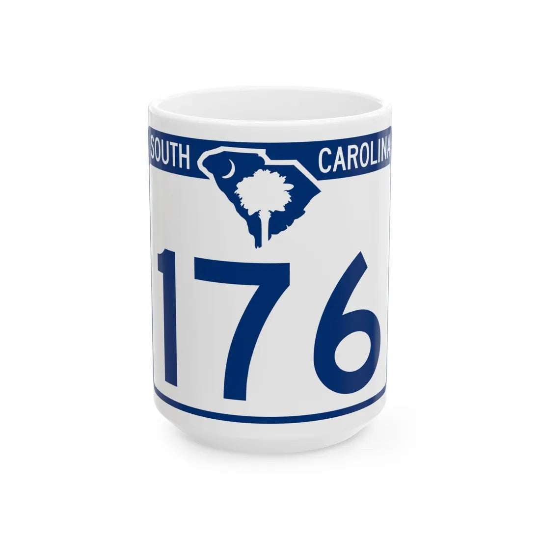 South Carolina 176 (South Carolina) (Road Sign) White Coffee Mug 15oz - Go Mug Yourself
