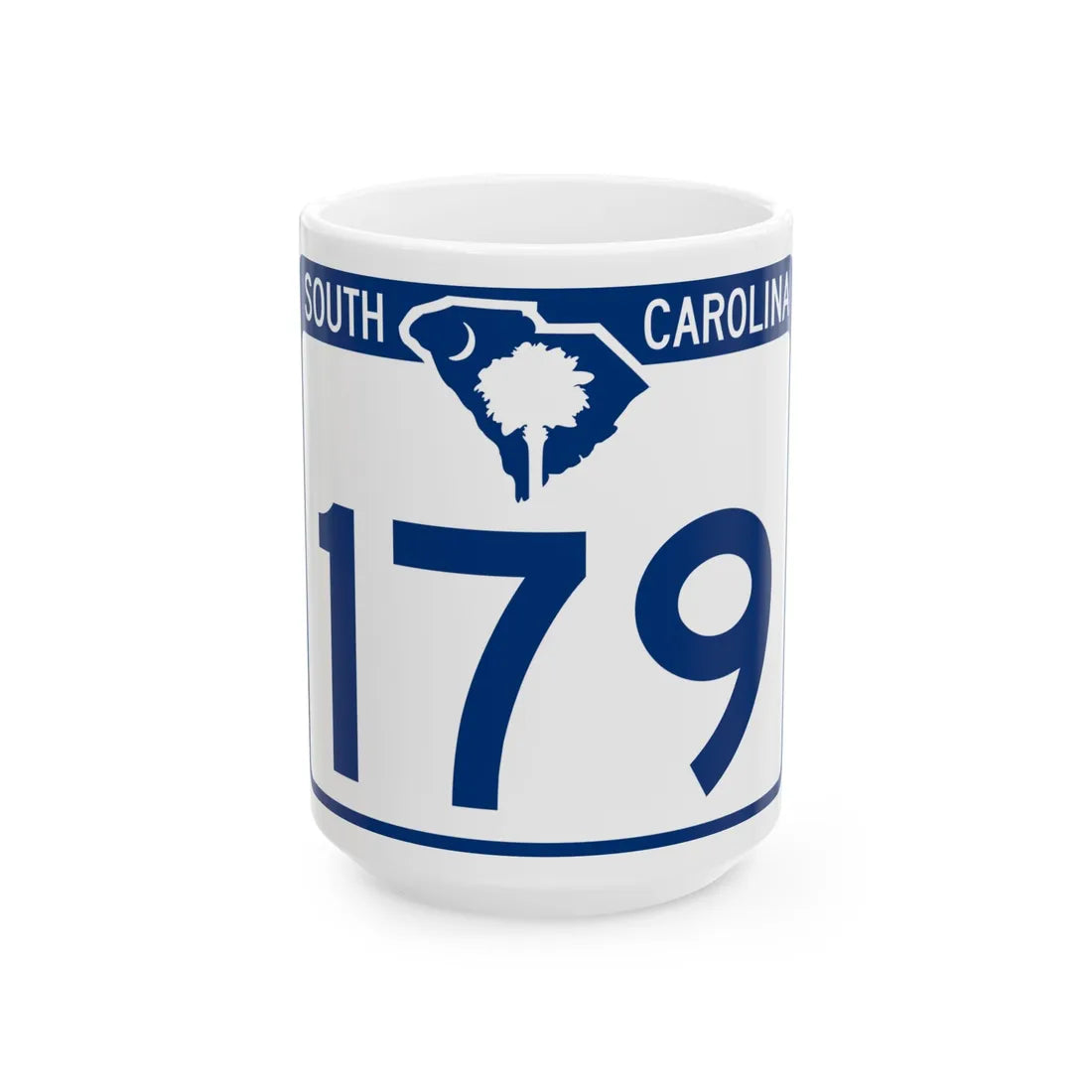 South Carolina 179 (South Carolina) (Road Sign) White Coffee Mug 15oz - Go Mug Yourself