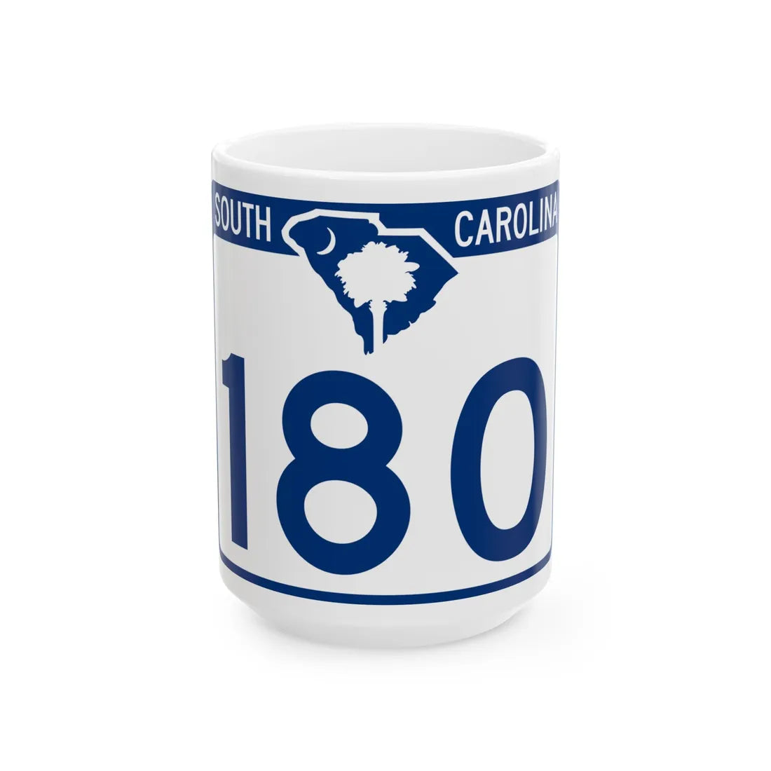 South Carolina 180 (South Carolina) (Road Sign) White Coffee Mug 15oz - Go Mug Yourself