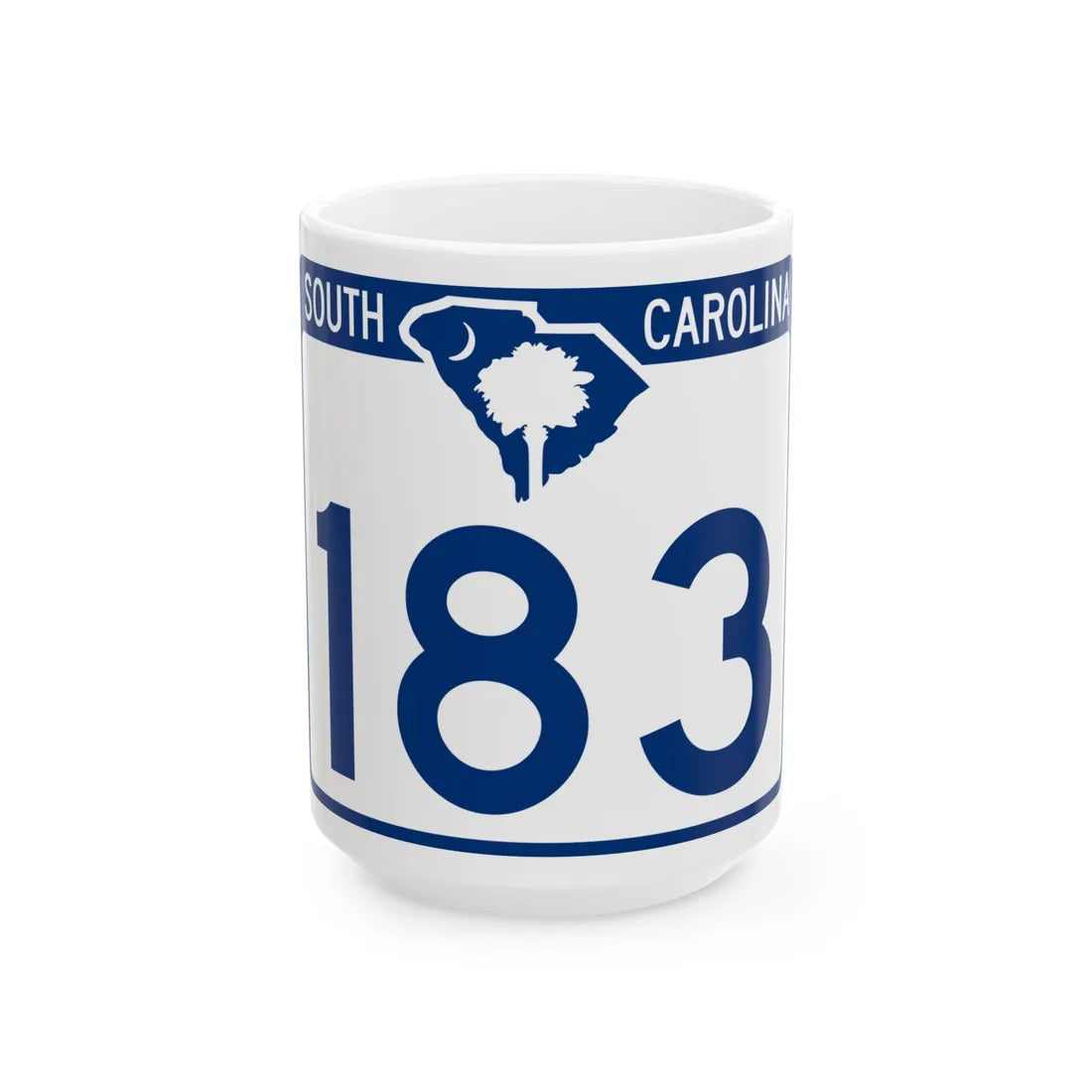 South Carolina 183 (South Carolina) (Road Sign) White Coffee Mug 15oz - Go Mug Yourself