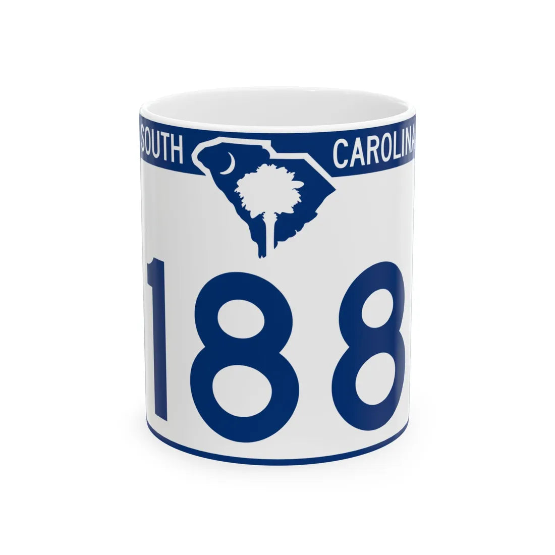 South Carolina 188 (South Carolina) (Road Sign) White Coffee Mug 11oz - Go Mug Yourself