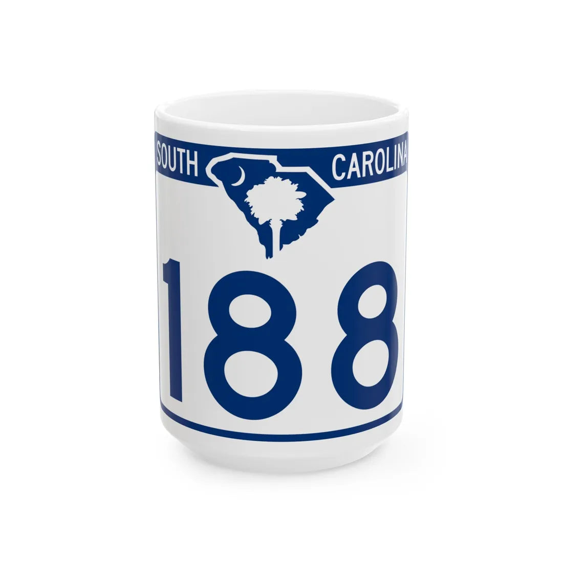 South Carolina 188 (South Carolina) (Road Sign) White Coffee Mug 15oz - Go Mug Yourself