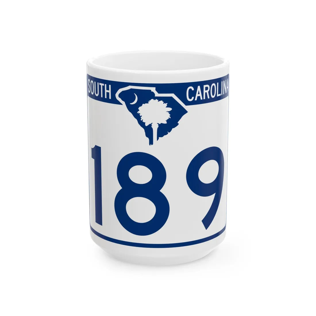 South Carolina 189 (South Carolina) (Road Sign) White Coffee Mug 15oz - Go Mug Yourself