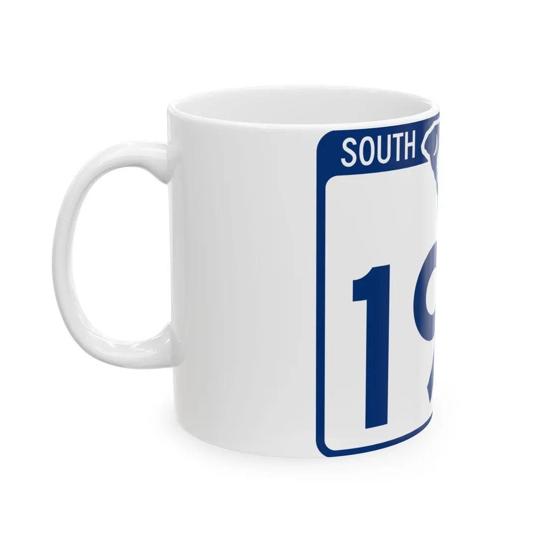 South Carolina 190 (South Carolina) (Road Sign) White Coffee Mug - Go Mug Yourself