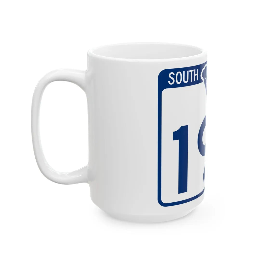 South Carolina 190 (South Carolina) (Road Sign) White Coffee Mug - Go Mug Yourself
