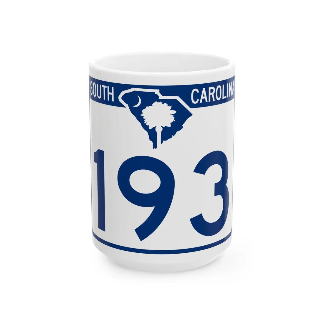 South Carolina 193 (South Carolina) (Road Sign) White Coffee Mug 15oz - Go Mug Yourself