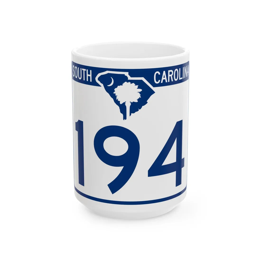South Carolina 194 (South Carolina) (Road Sign) White Coffee Mug 15oz - Go Mug Yourself