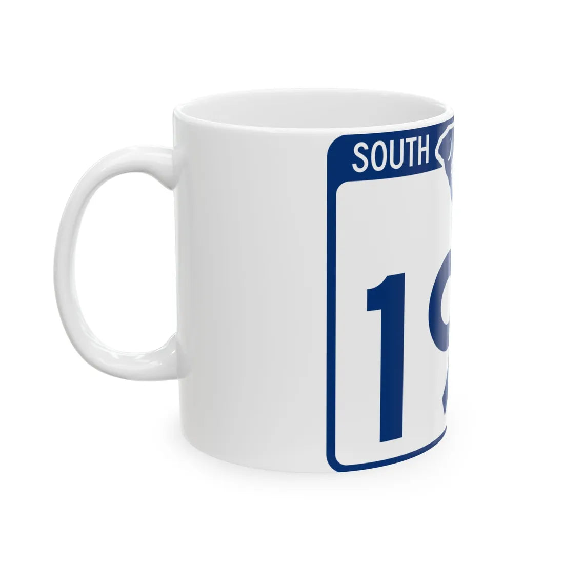 South Carolina 195 (South Carolina) (Road Sign) White Coffee Mug - Go Mug Yourself