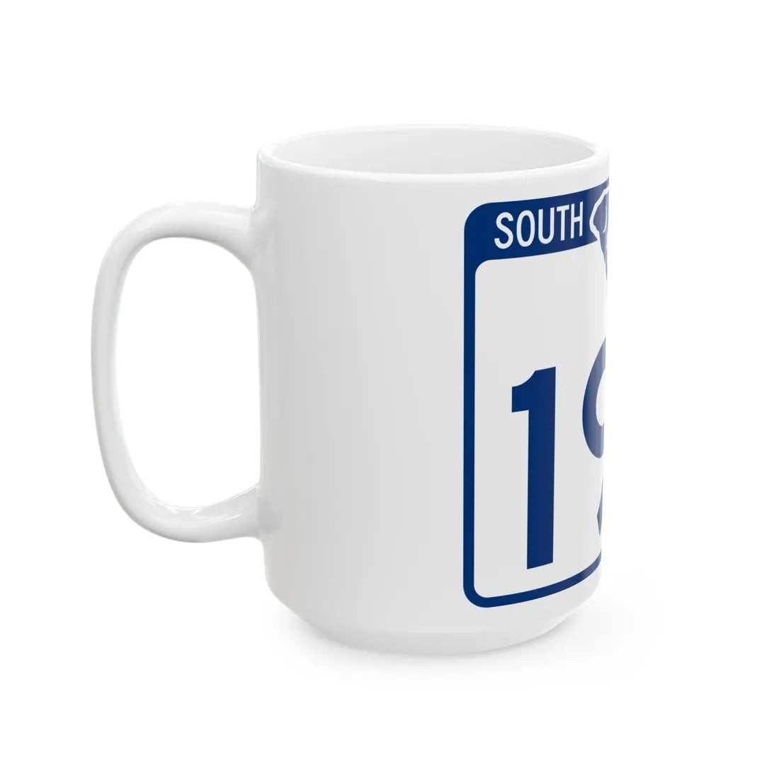 South Carolina 195 (South Carolina) (Road Sign) White Coffee Mug - Go Mug Yourself
