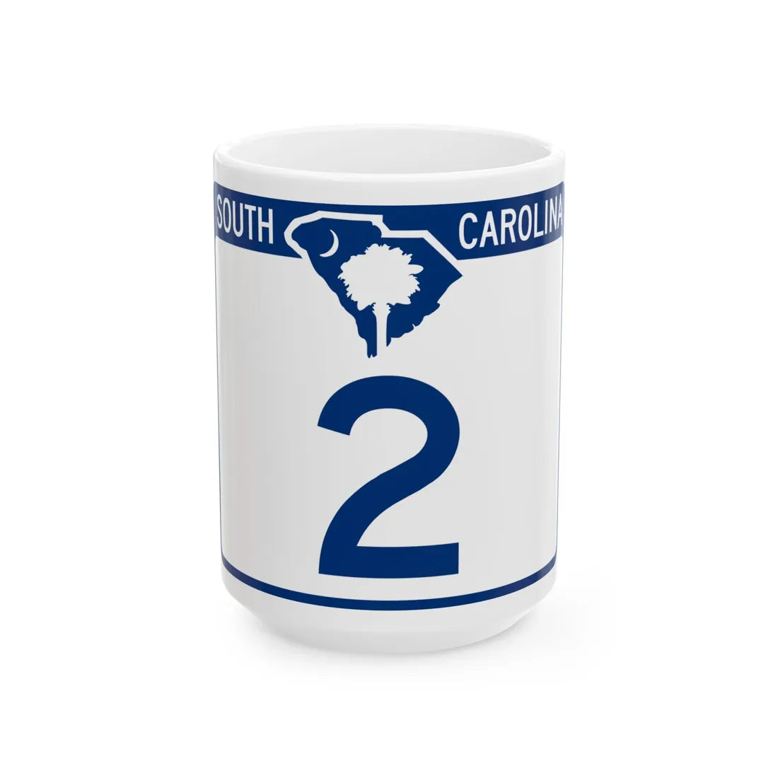 South Carolina 2 (South Carolina) (Road Sign) White Coffee Mug 15oz - Go Mug Yourself