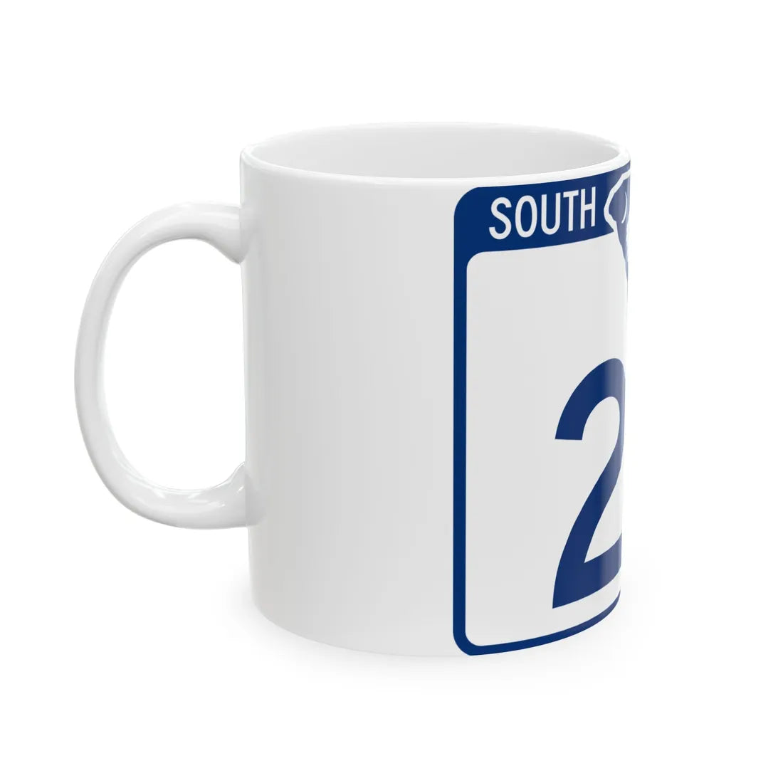 South Carolina 20 (South Carolina) (Road Sign) White Coffee Mug - Go Mug Yourself