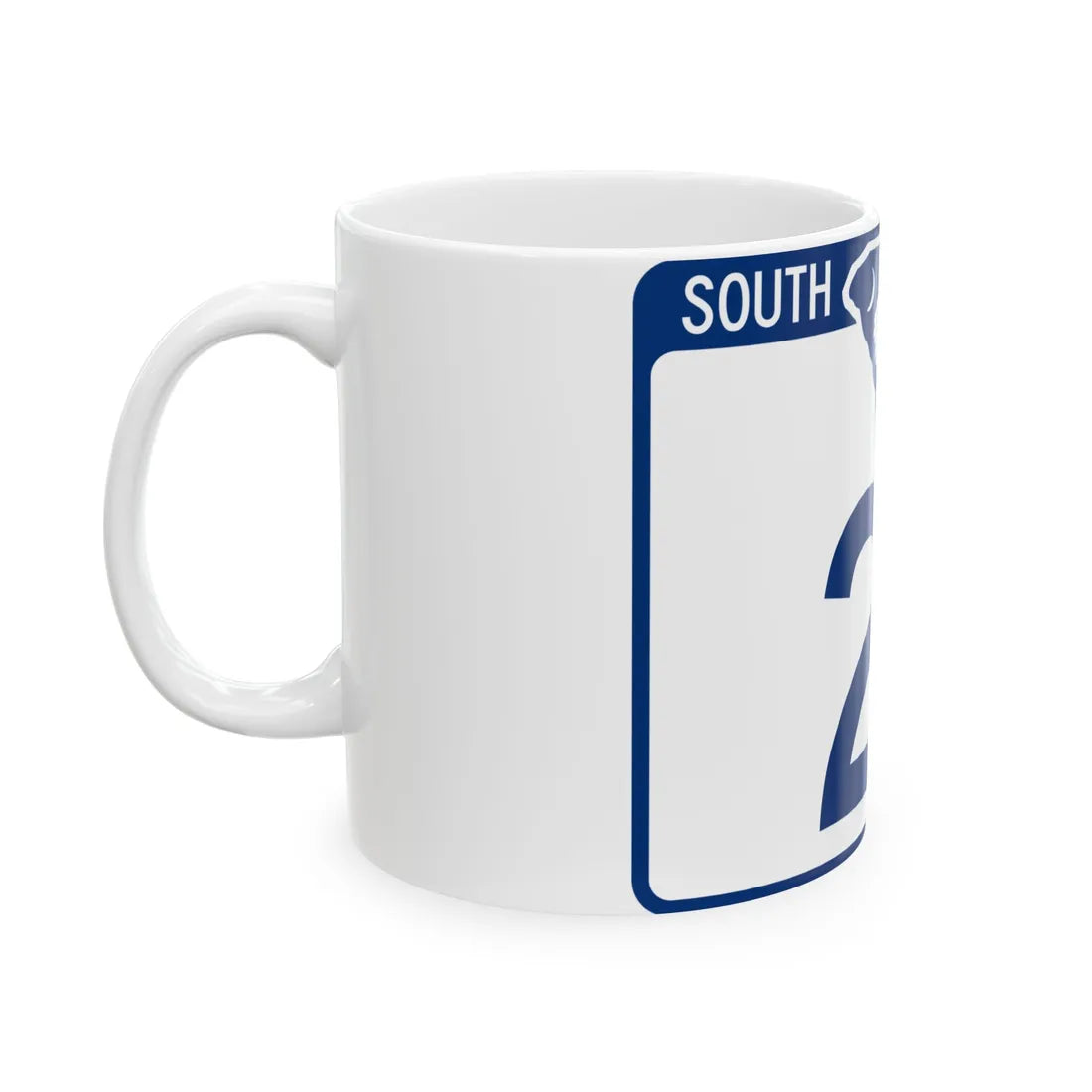 South Carolina 21 (South Carolina) (Road Sign) White Coffee Mug - Go Mug Yourself