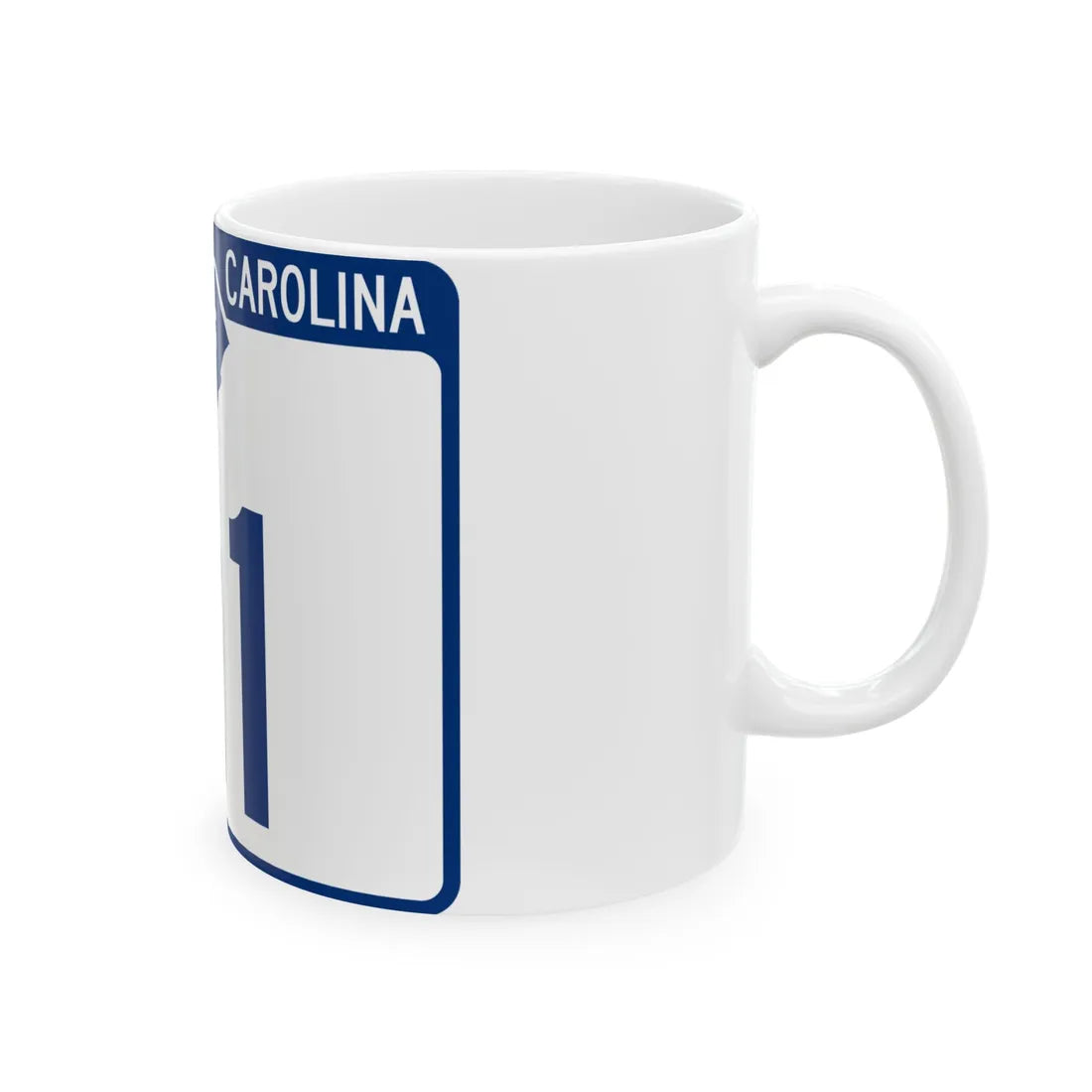 South Carolina 21 (South Carolina) (Road Sign) White Coffee Mug - Go Mug Yourself