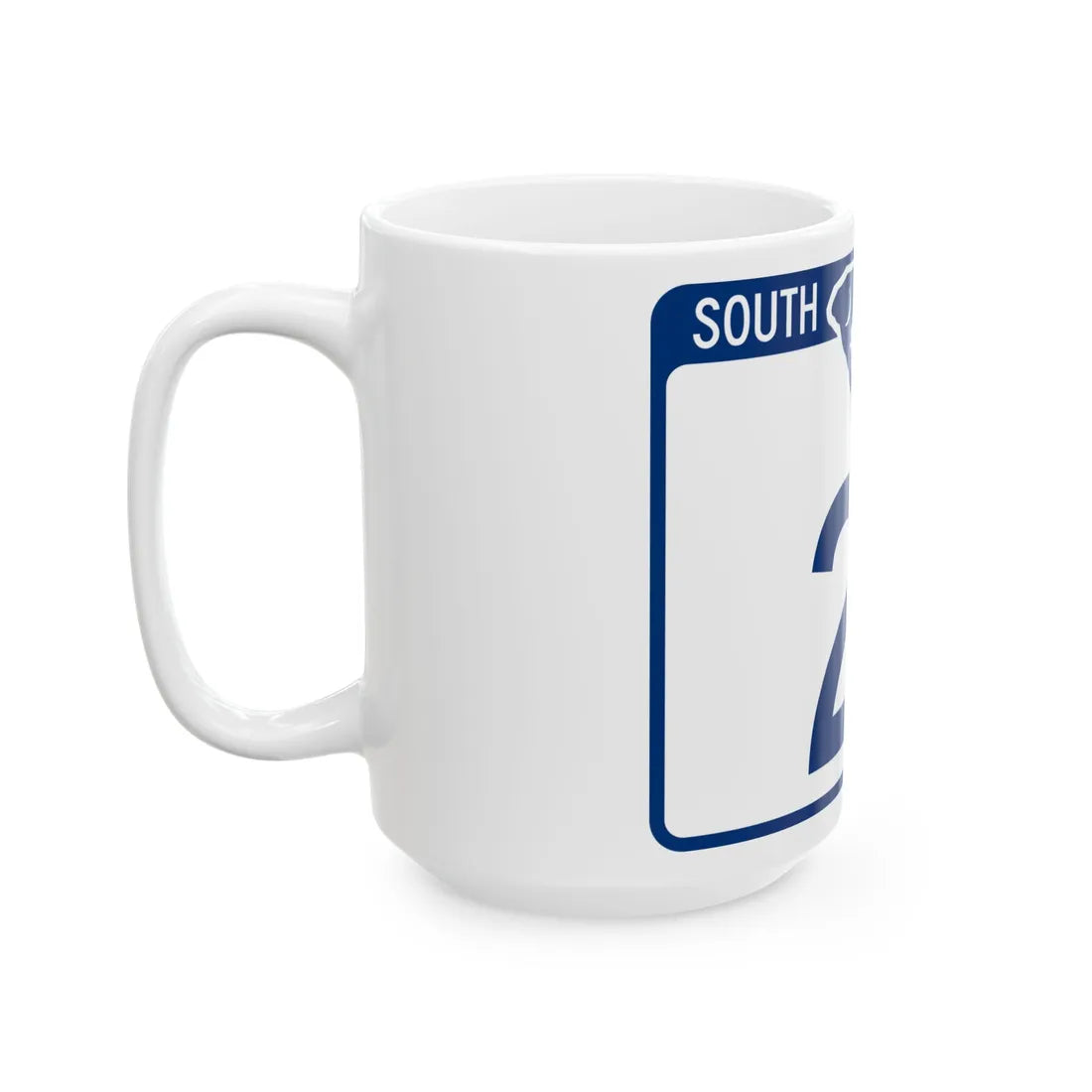 South Carolina 21 (South Carolina) (Road Sign) White Coffee Mug - Go Mug Yourself