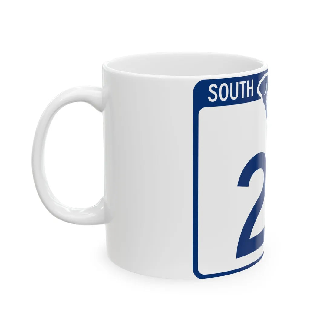 South Carolina 22 (South Carolina) (Road Sign) White Coffee Mug - Go Mug Yourself
