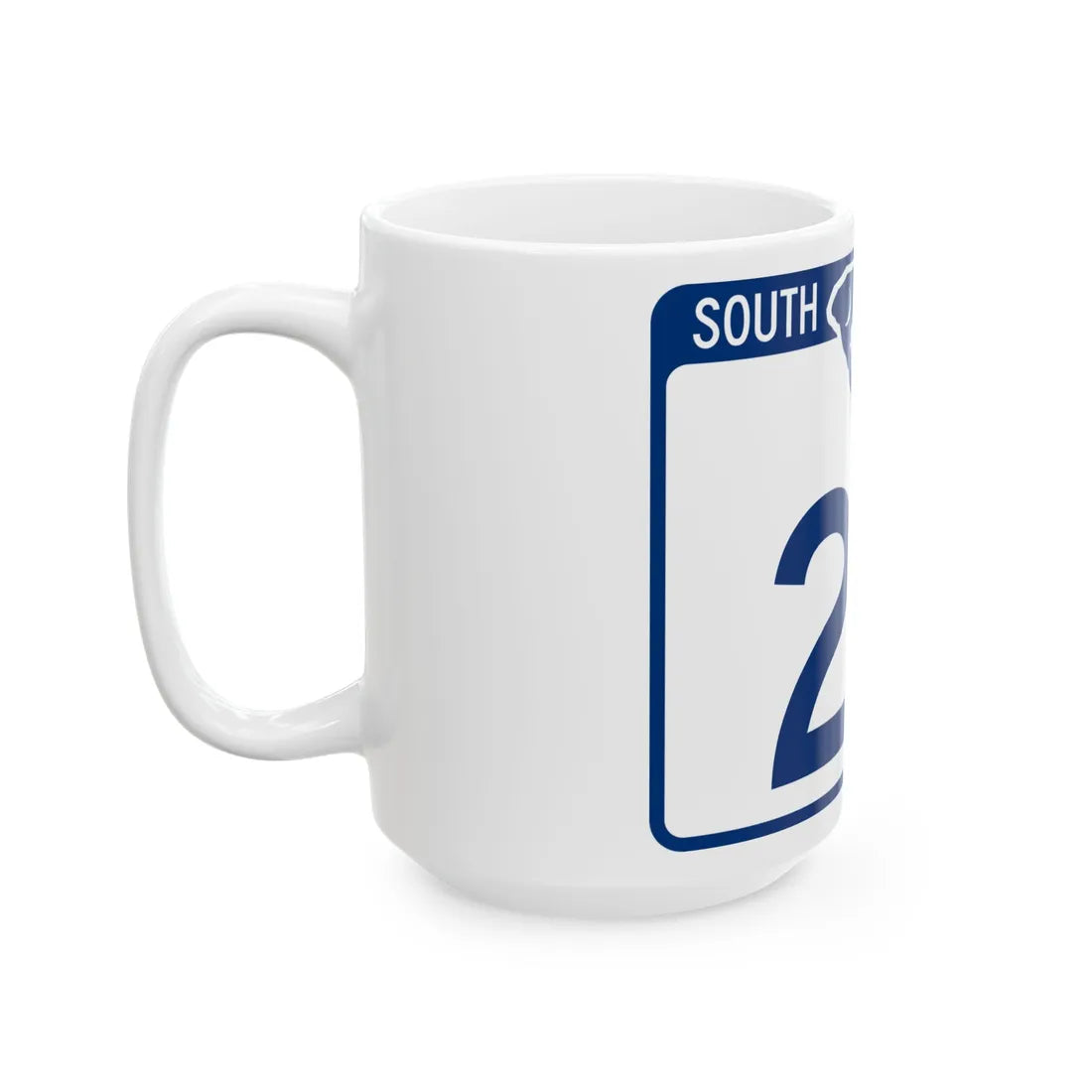 South Carolina 22 (South Carolina) (Road Sign) White Coffee Mug - Go Mug Yourself