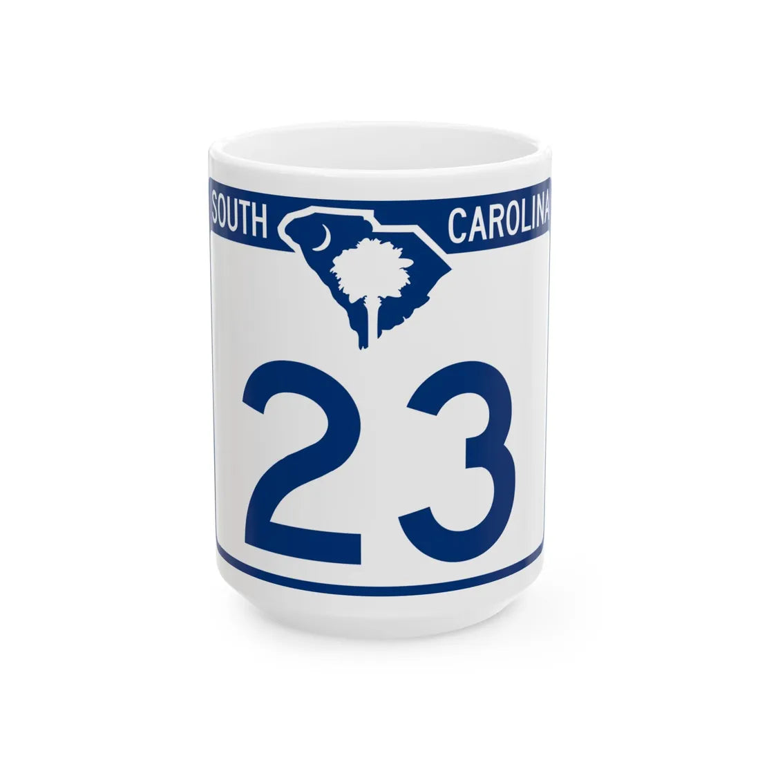 South Carolina 23 (South Carolina) (Road Sign) White Coffee Mug 15oz - Go Mug Yourself
