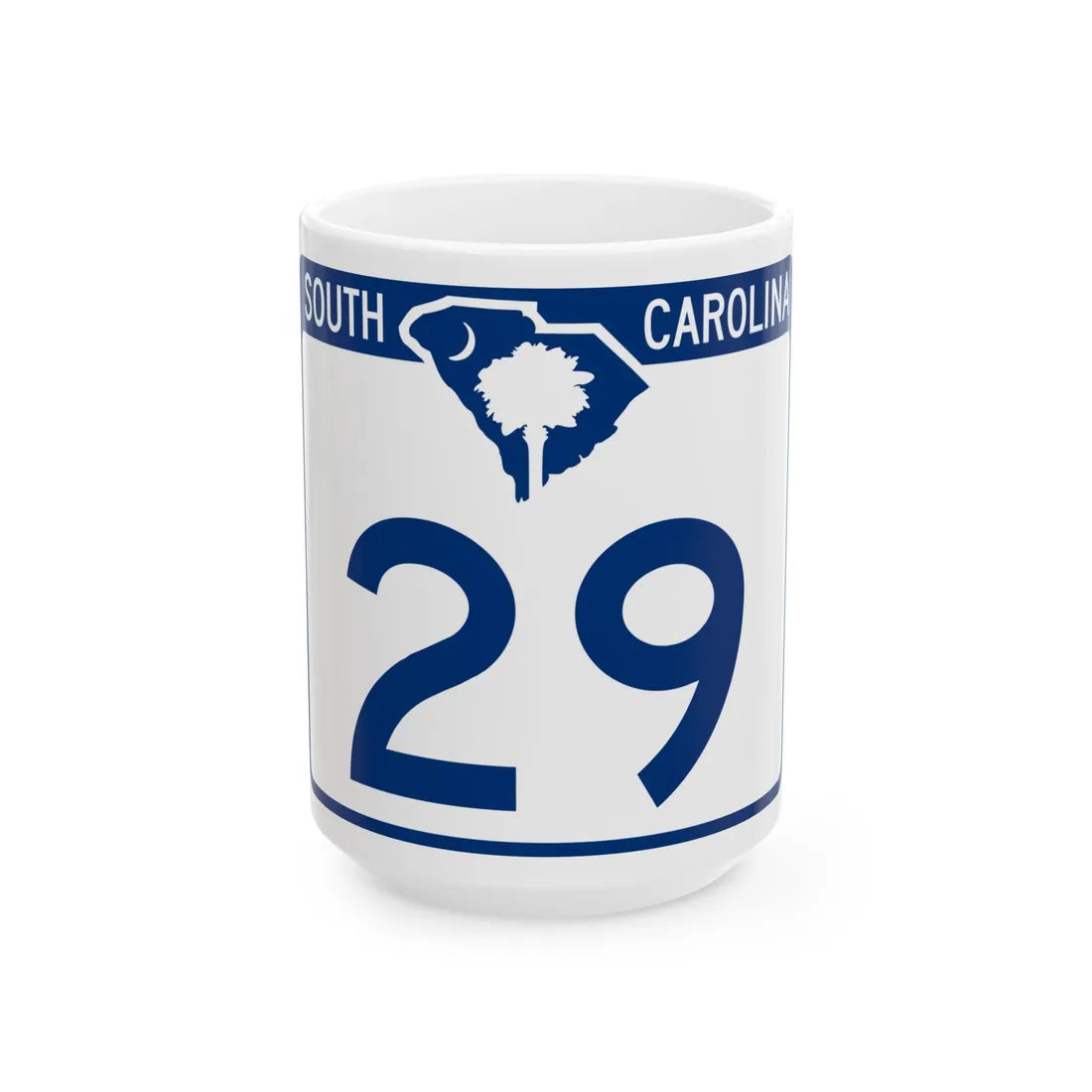South Carolina 29 (South Carolina) (Road Sign) White Coffee Mug 15oz - Go Mug Yourself