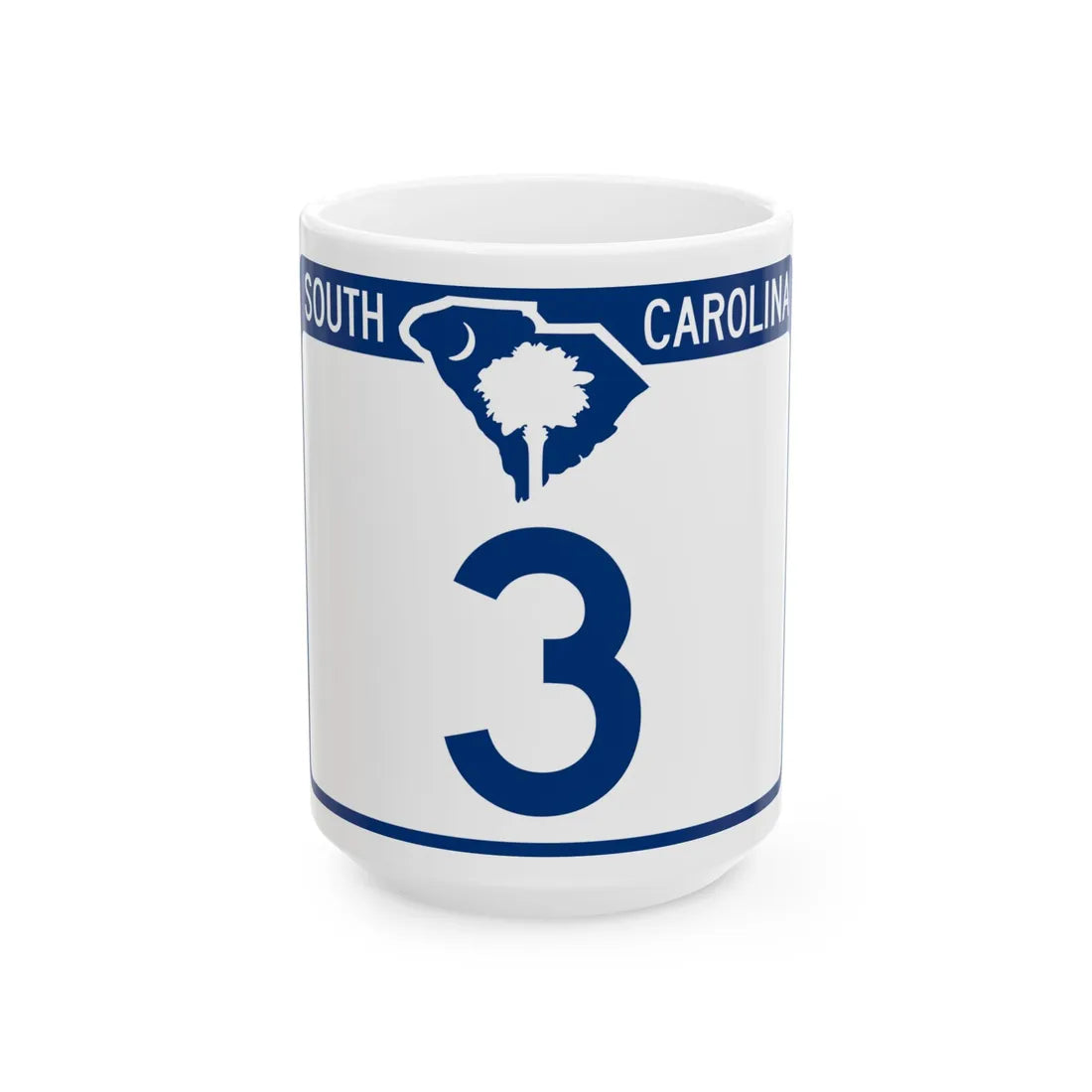 South Carolina 3 (South Carolina) (Road Sign) White Coffee Mug 15oz - Go Mug Yourself