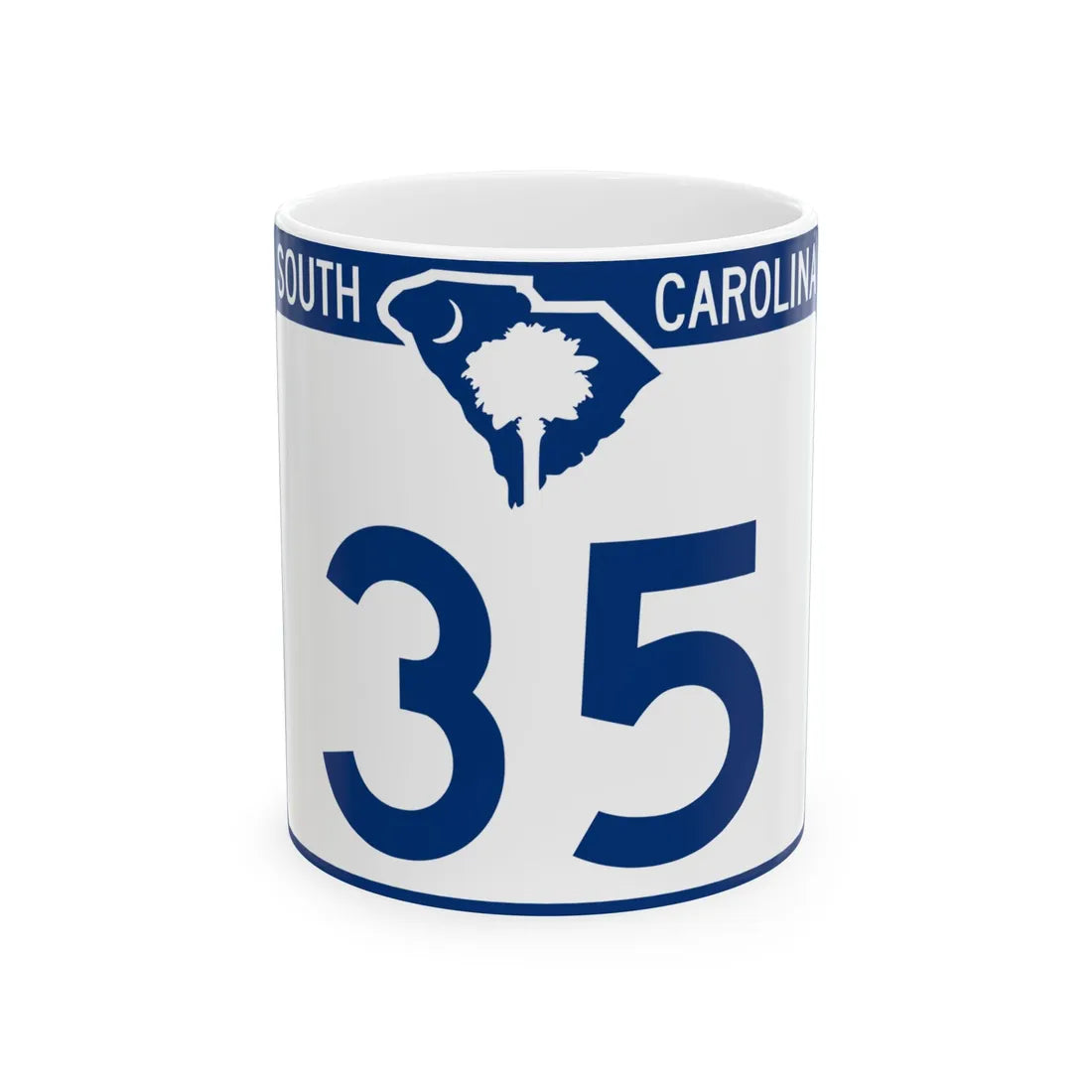 South Carolina 35 (South Carolina) (Road Sign) White Coffee Mug 11oz - Go Mug Yourself