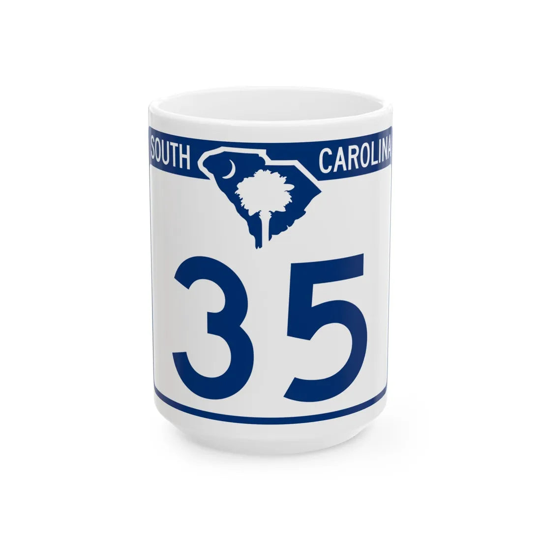South Carolina 35 (South Carolina) (Road Sign) White Coffee Mug 15oz - Go Mug Yourself