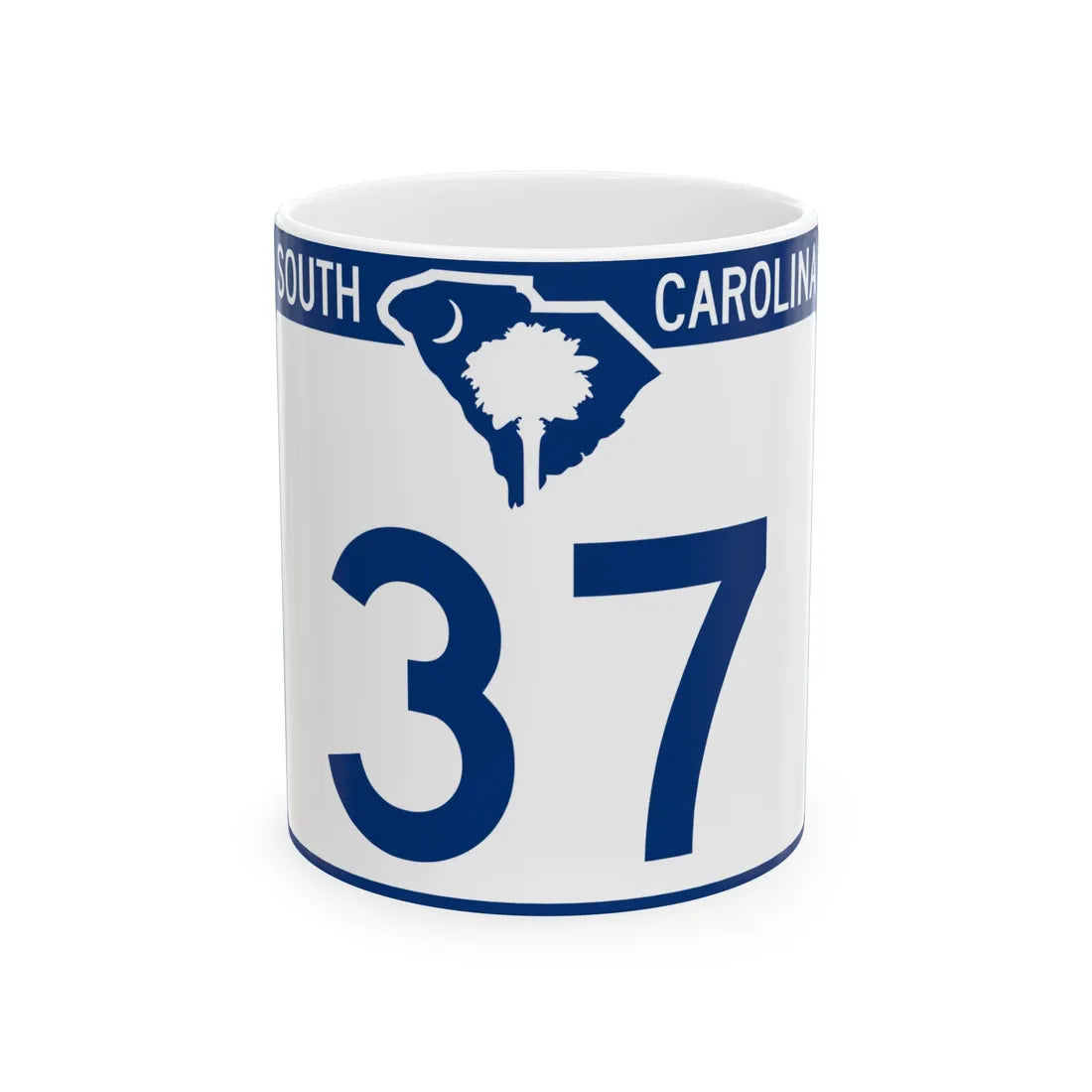 South Carolina 37 (South Carolina) (Road Sign) White Coffee Mug 11oz - Go Mug Yourself