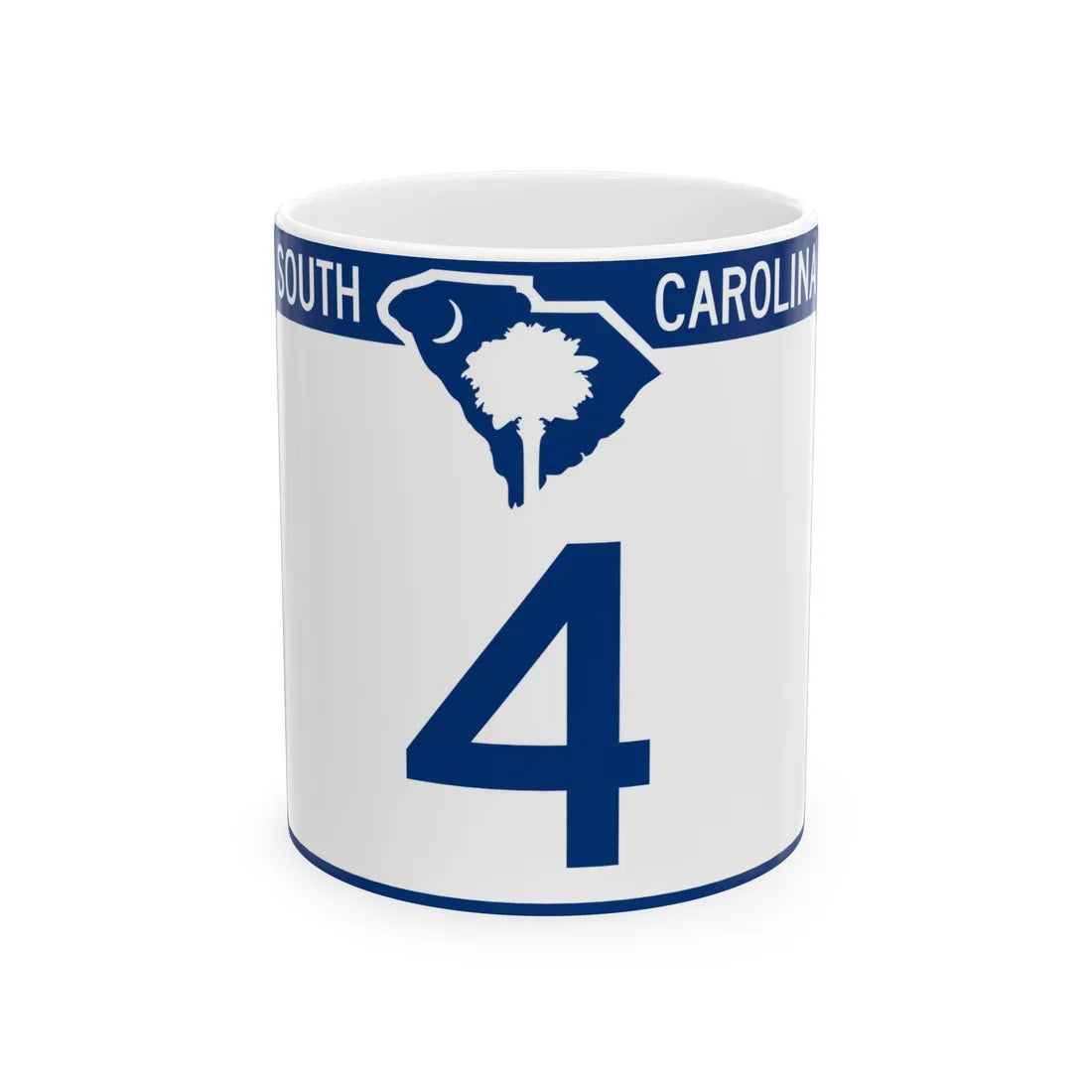 South Carolina 4 (South Carolina) (Road Sign) White Coffee Mug 11oz - Go Mug Yourself
