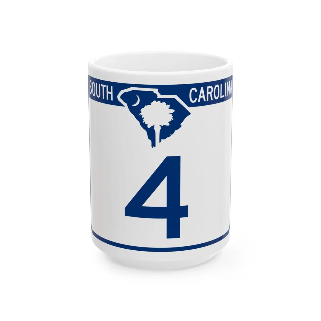 South Carolina 4 (South Carolina) (Road Sign) White Coffee Mug 15oz - Go Mug Yourself
