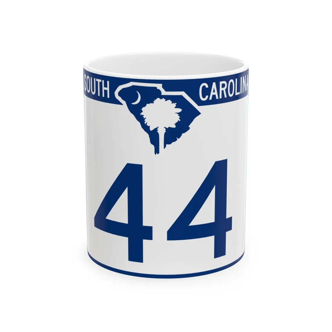 South Carolina 44 (South Carolina) (Road Sign) White Coffee Mug 11oz - Go Mug Yourself