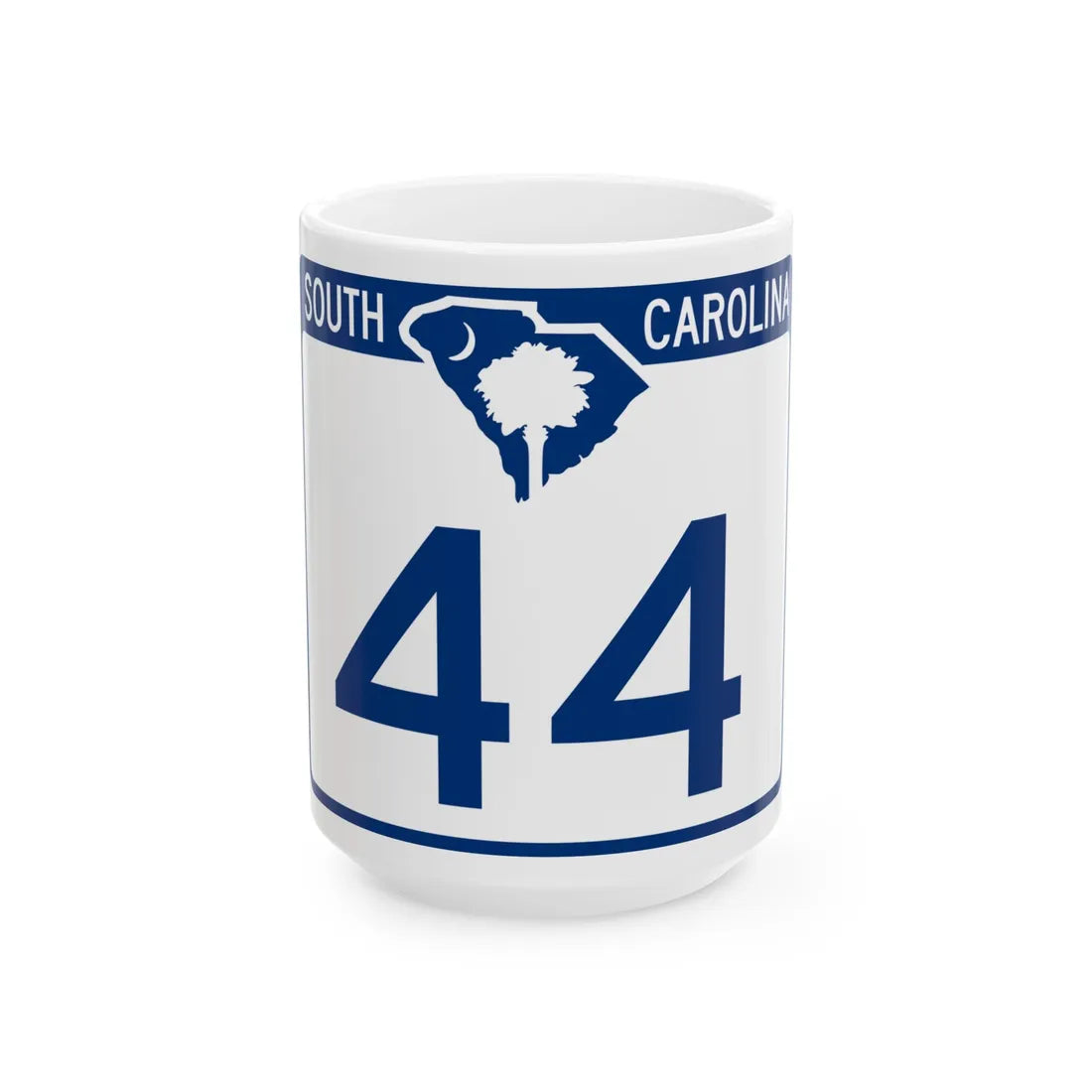 South Carolina 44 (South Carolina) (Road Sign) White Coffee Mug 15oz - Go Mug Yourself