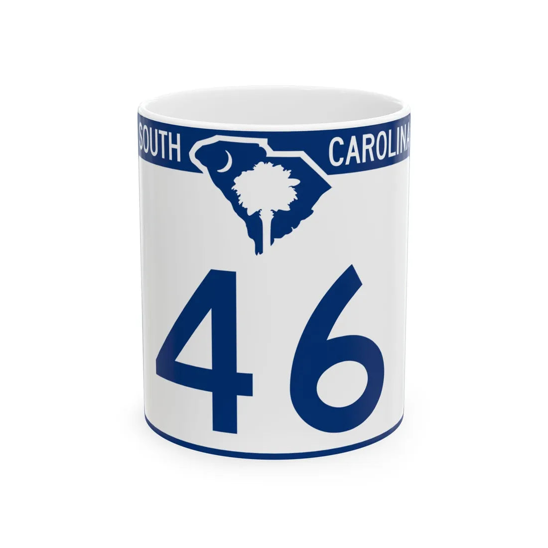 South Carolina 46 (South Carolina) (Road Sign) White Coffee Mug 11oz - Go Mug Yourself