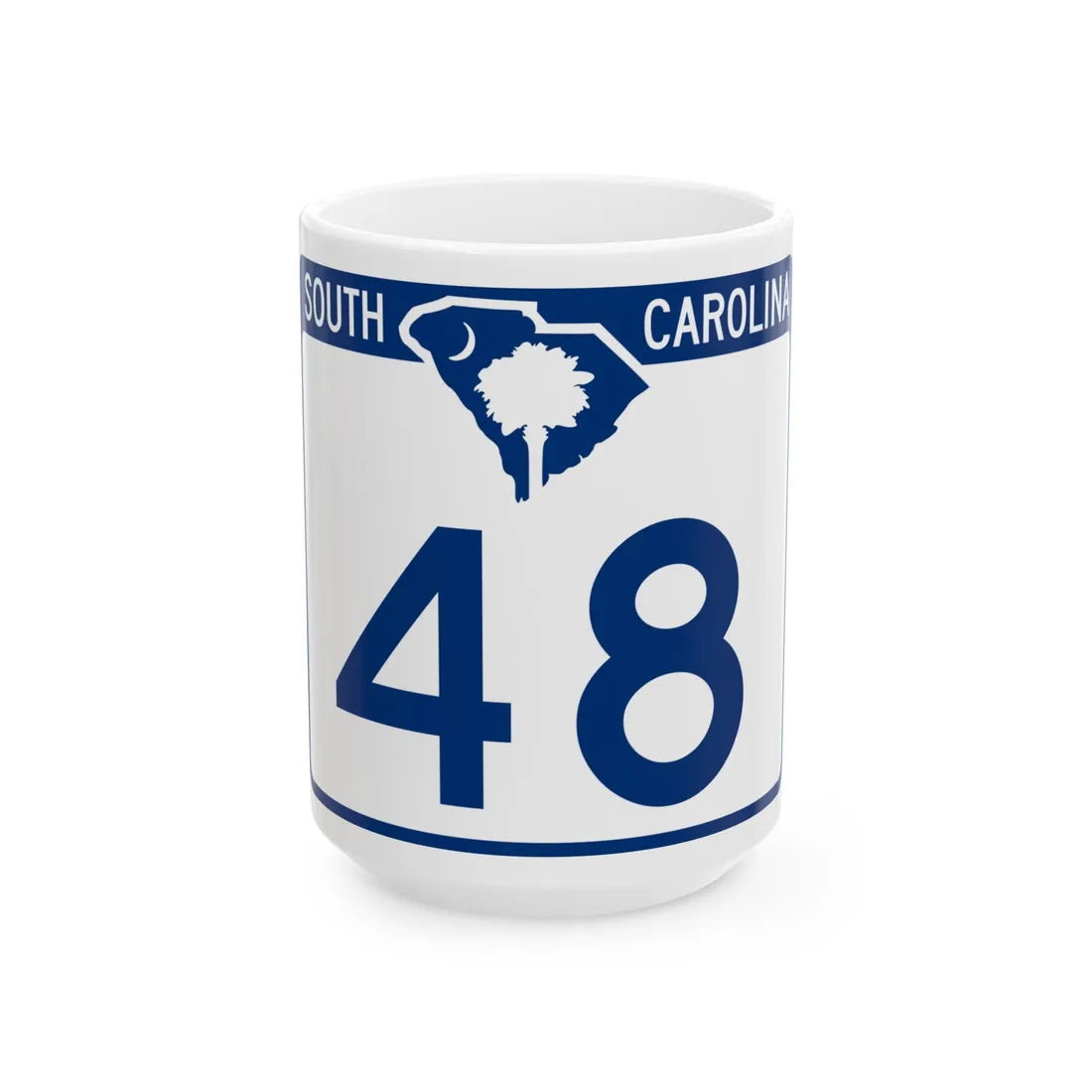 South Carolina 48 (South Carolina) (Road Sign) White Coffee Mug 15oz - Go Mug Yourself