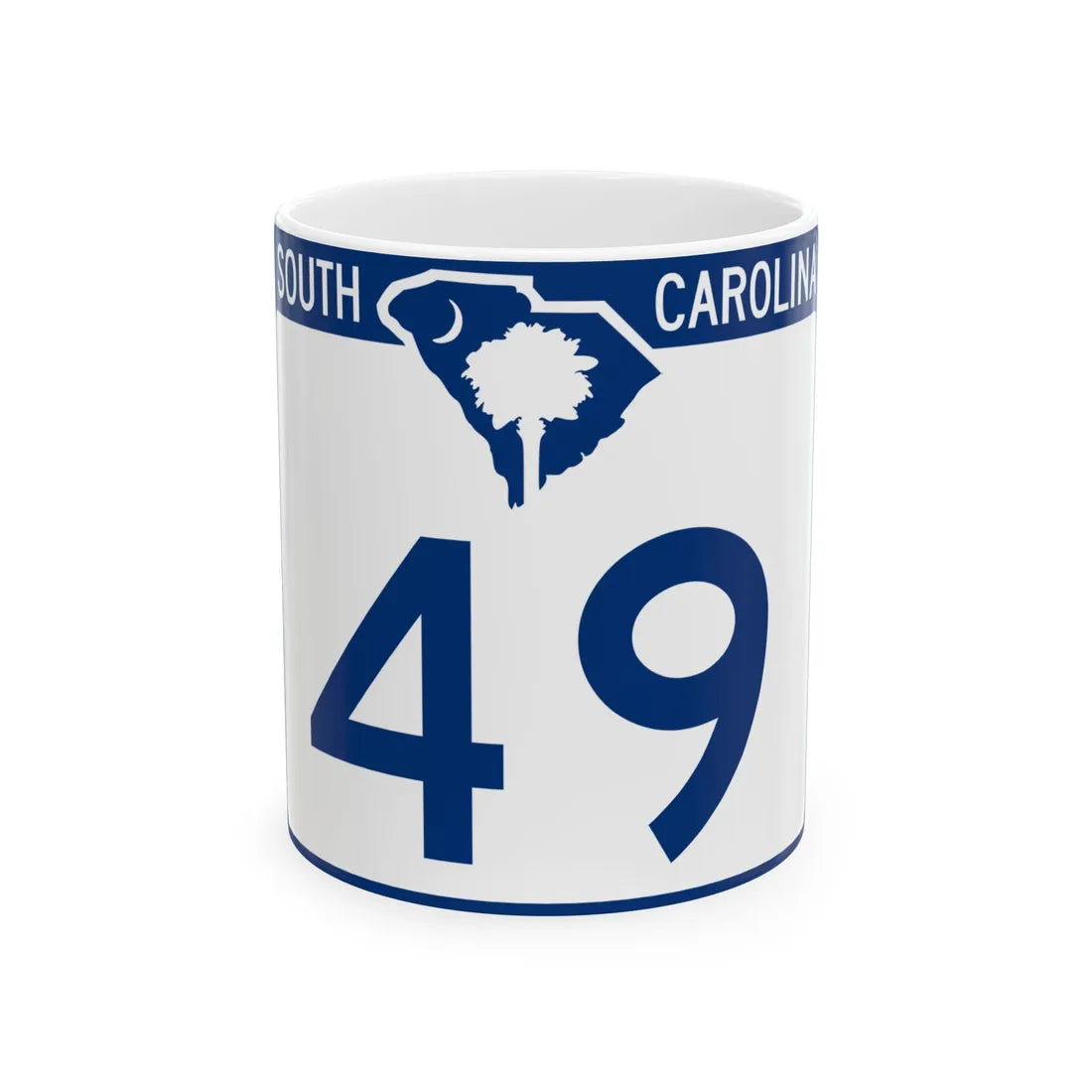 South Carolina 49 (South Carolina) (Road Sign) White Coffee Mug 11oz - Go Mug Yourself