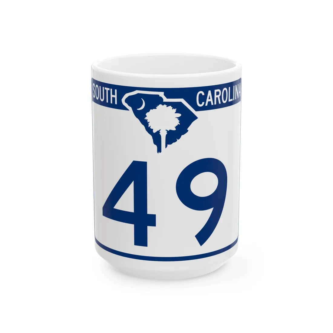 South Carolina 49 (South Carolina) (Road Sign) White Coffee Mug 15oz - Go Mug Yourself