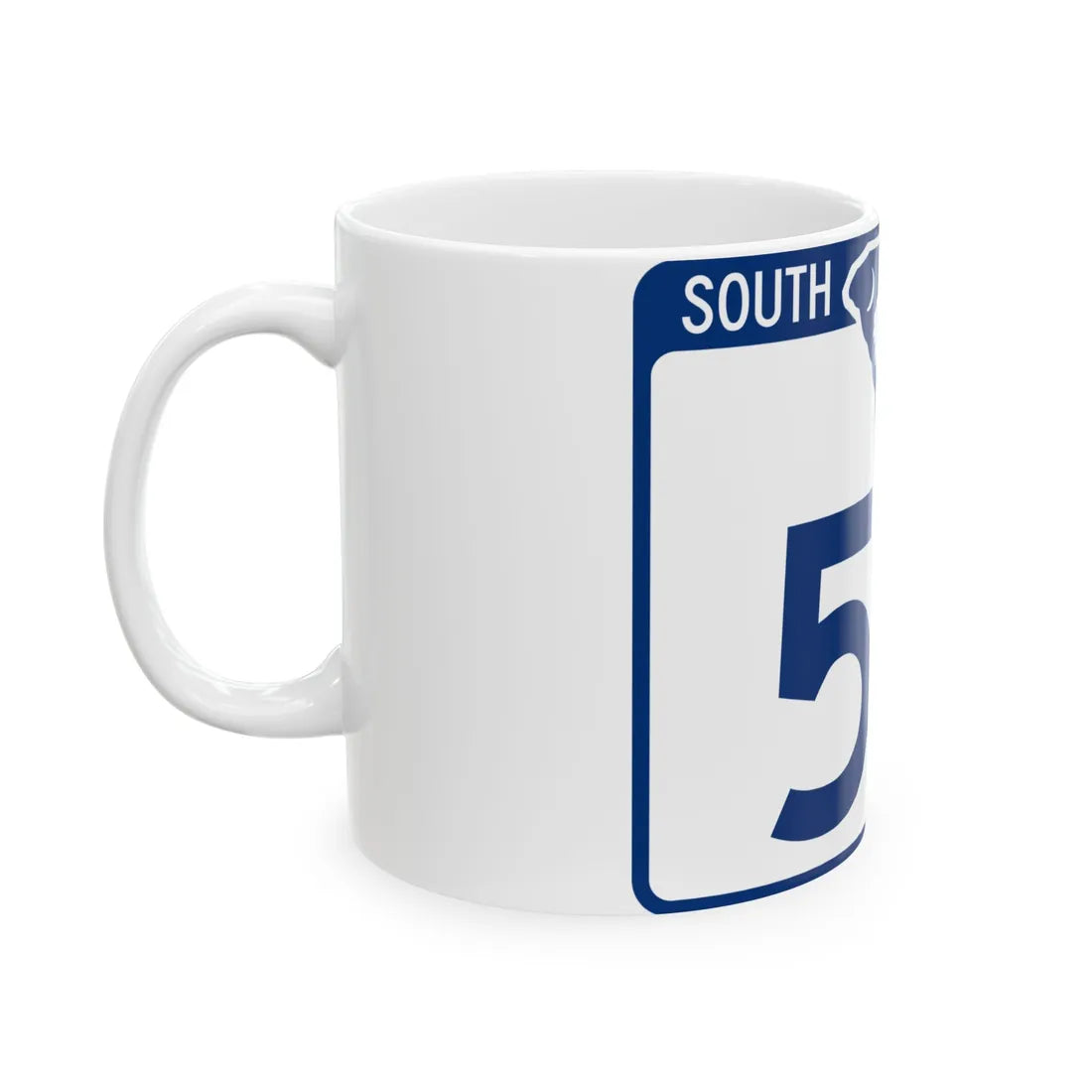 South Carolina 50 (South Carolina) (Road Sign) White Coffee Mug - Go Mug Yourself