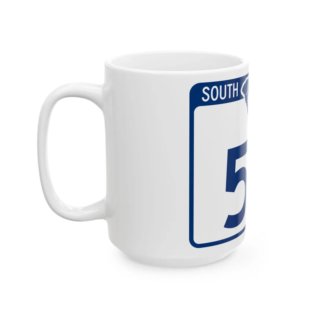 South Carolina 50 (South Carolina) (Road Sign) White Coffee Mug - Go Mug Yourself