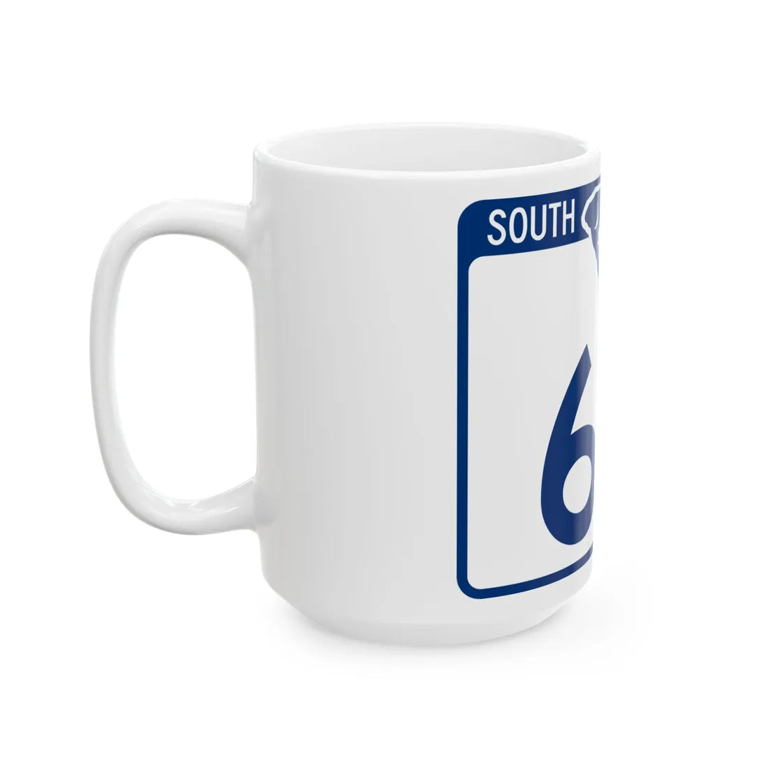 South Carolina 60 (South Carolina) (Road Sign) White Coffee Mug - Go Mug Yourself