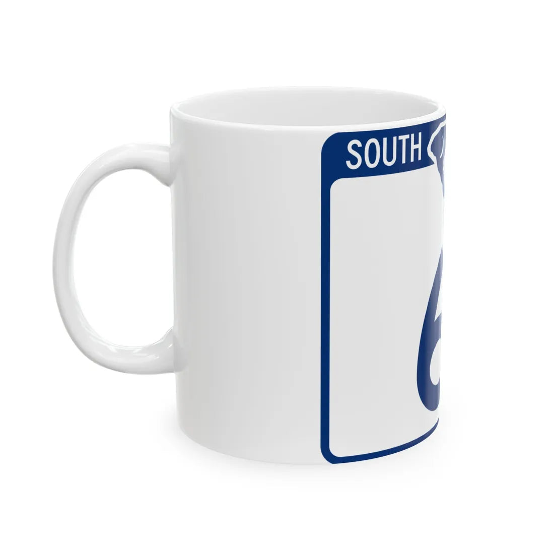 South Carolina 61 (South Carolina) (Road Sign) White Coffee Mug - Go Mug Yourself
