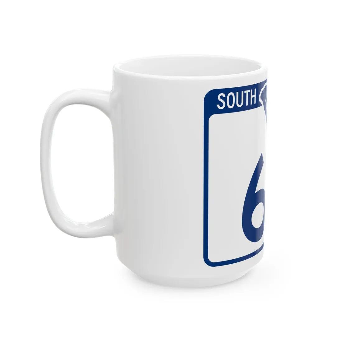South Carolina 66 (South Carolina) (Road Sign) White Coffee Mug - Go Mug Yourself